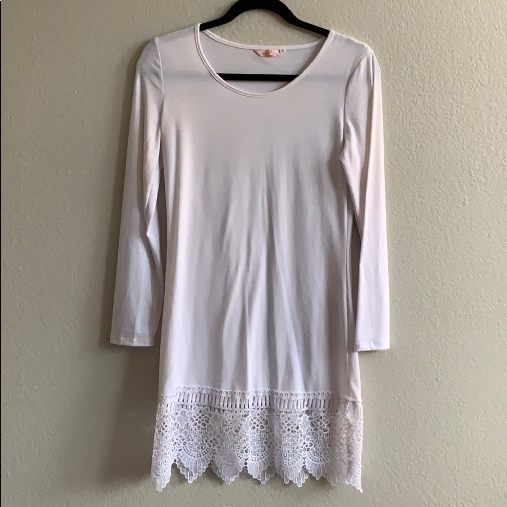 NWOT white dress with lace